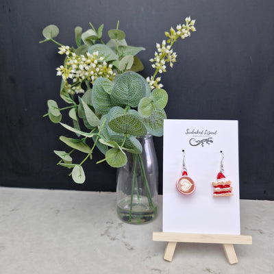 Coffee and Cake Earrings Sunbaked Lizard Jewellery & Gifts