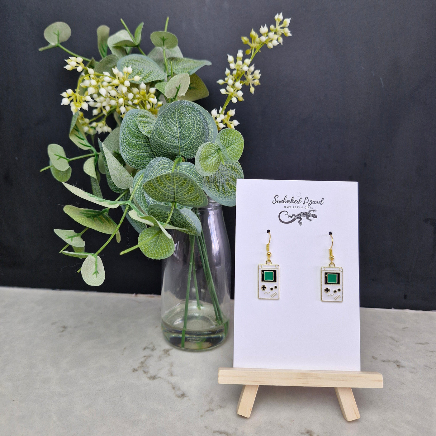 Gameboy Earrings Sunbaked Lizard Jewellery & Gifts