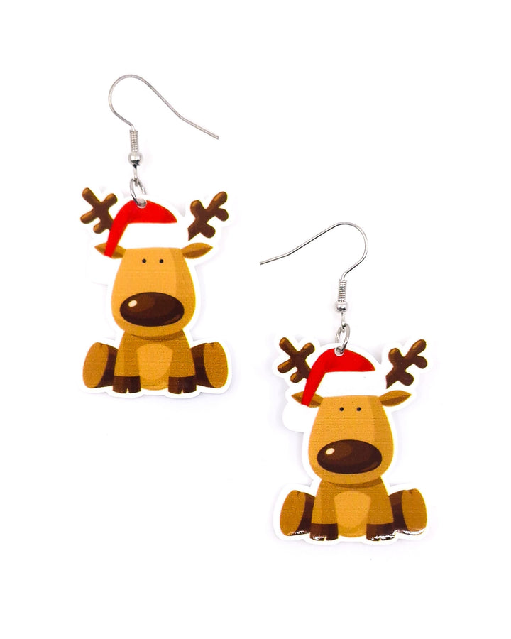 Adorable Reindeer Christmas Earrings Sunbaked Lizard Jewellery &amp; Gifts