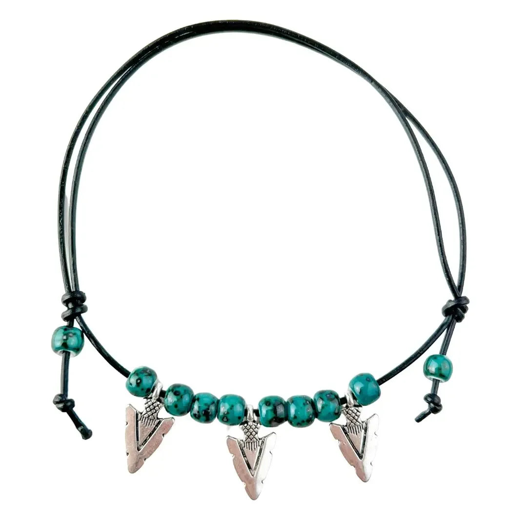 Arrow Head Charm Anklet Sunbaked Lizard Jewellery & Gifts