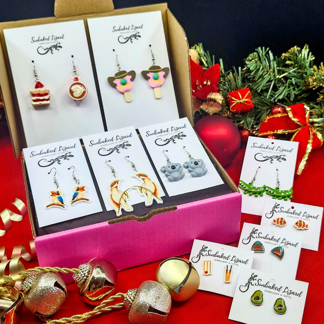 Gift Box - Aussie Theme Sunbaked Lizard Jewellery & Gifts
