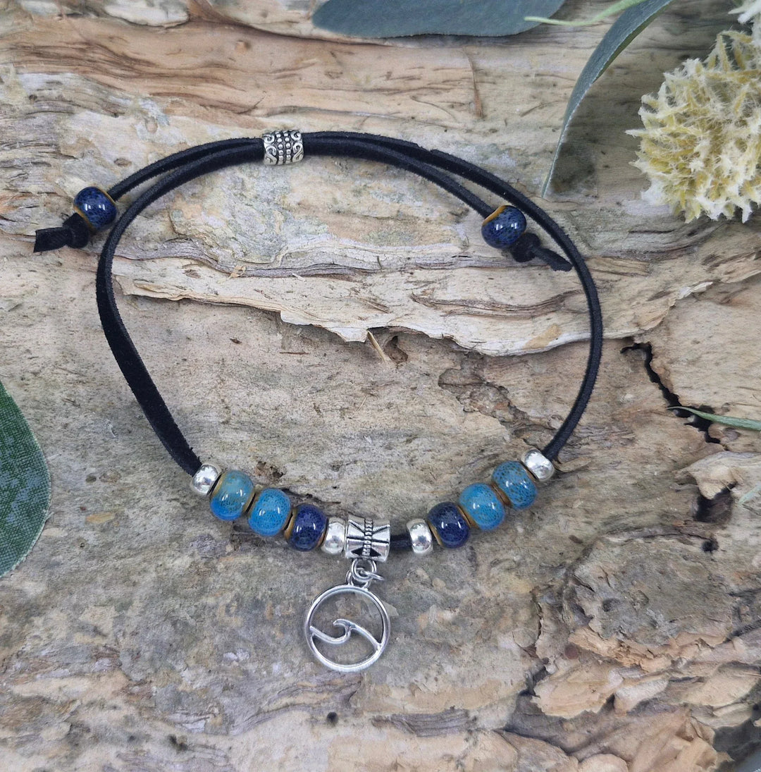 Ocean Lovers Wave Charm Bracelet Sunbaked Lizard Jewellery &amp; Gifts
