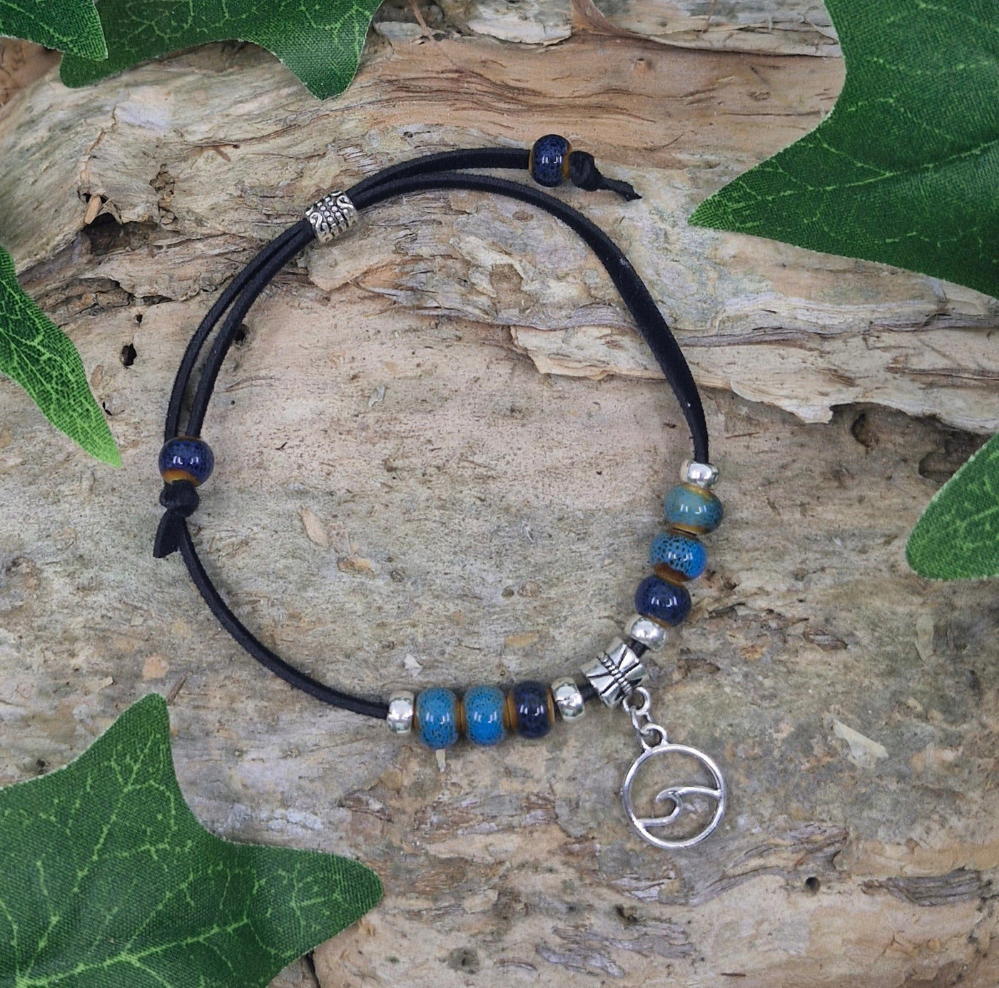 Ocean Lovers Wave Charm Bracelet Sunbaked Lizard Jewellery & Gifts