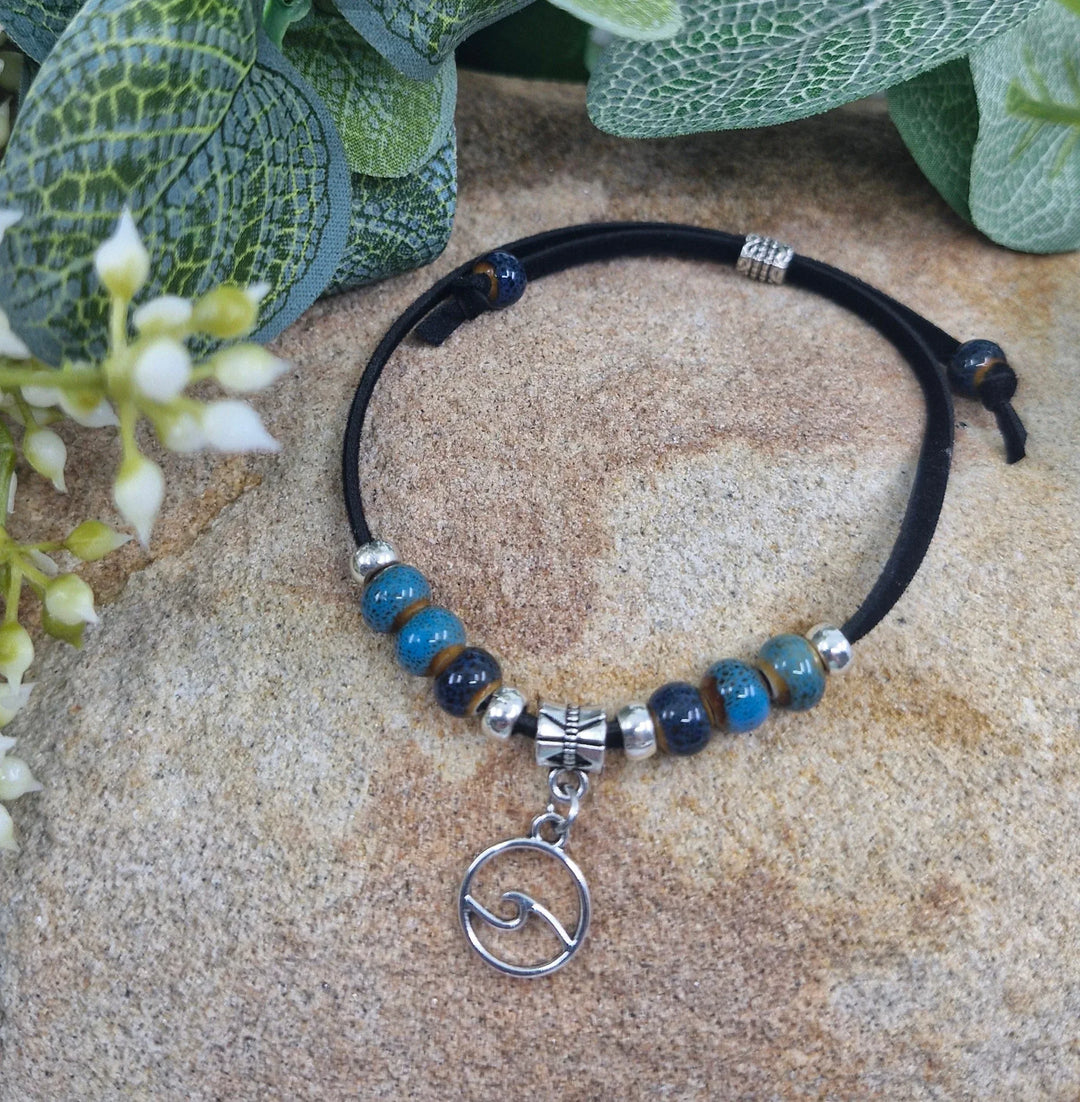Ocean Lovers Wave Charm Bracelet Sunbaked Lizard Jewellery &amp; Gifts