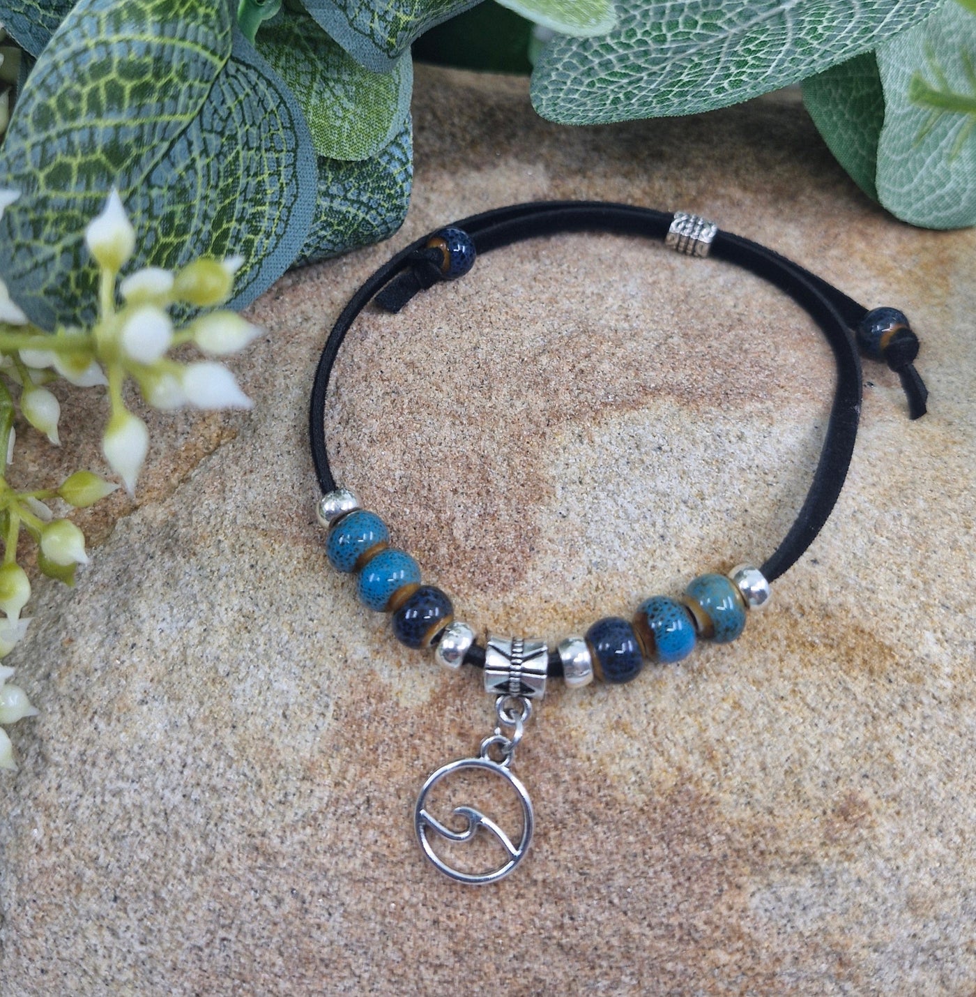 Ocean Lovers Wave Charm Bracelet Sunbaked Lizard Jewellery & Gifts