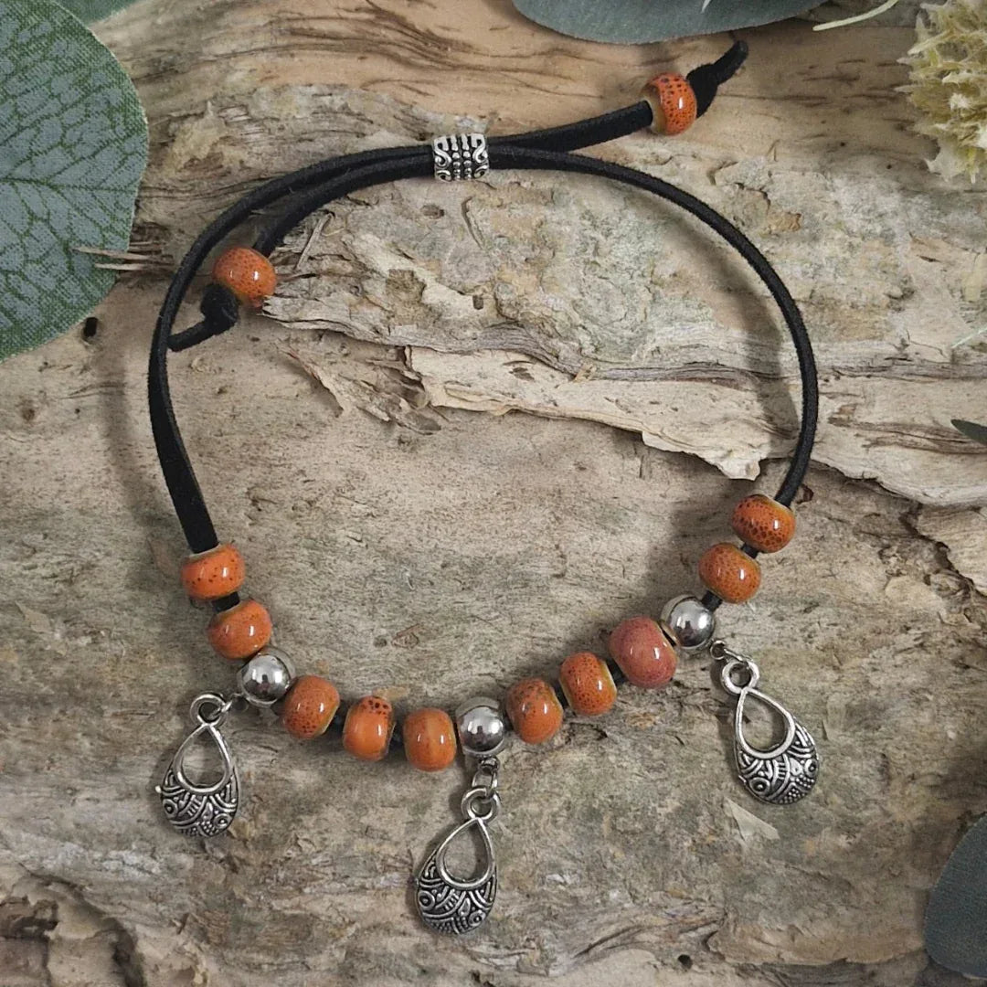 Mandala Flower Charm Bracelet Sunbaked Lizard Jewellery &amp; Gifts
