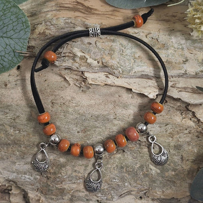 Mandala Flower Charm Bracelet Sunbaked Lizard Jewellery & Gifts
