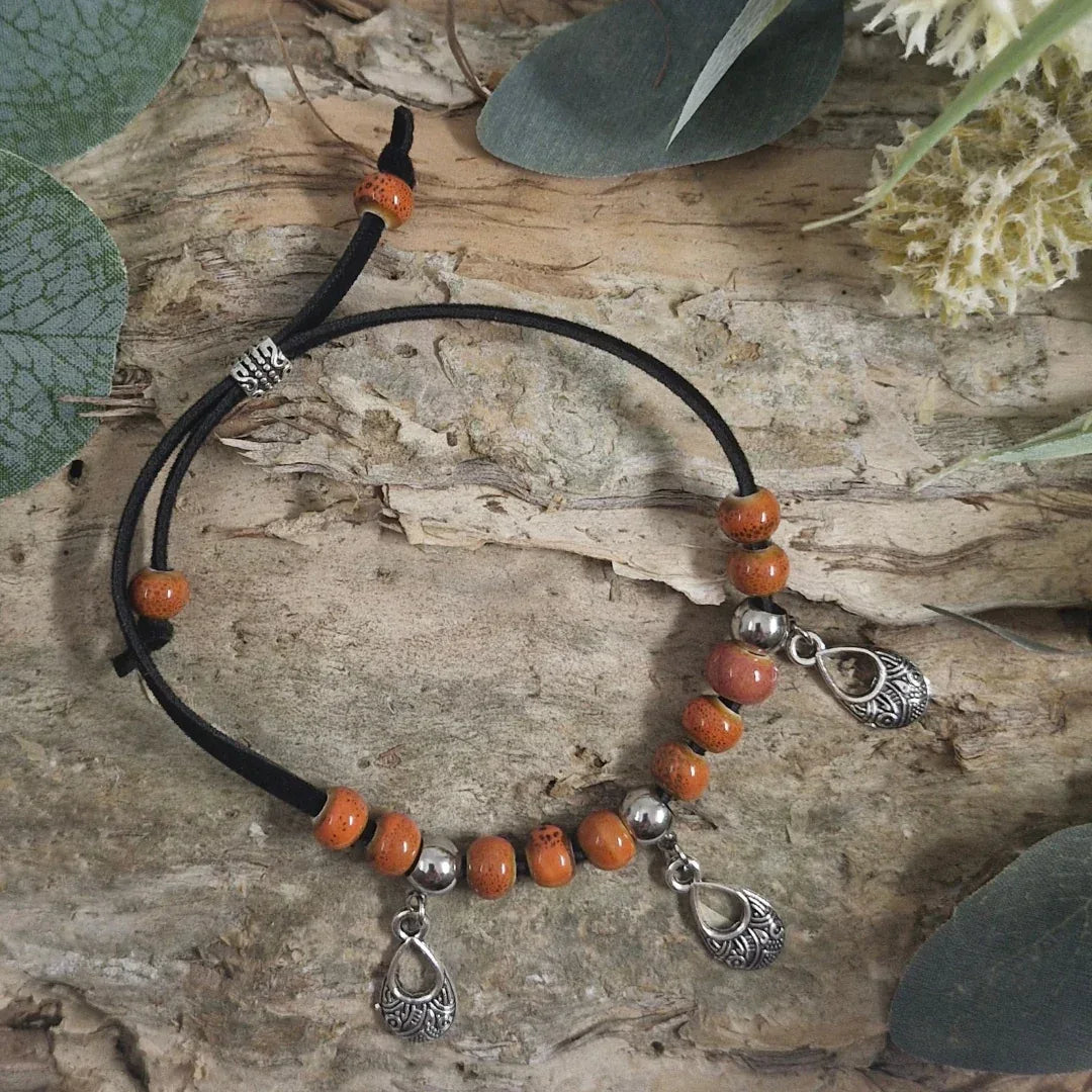 Mandala Flower Charm Bracelet Sunbaked Lizard Jewellery &amp; Gifts