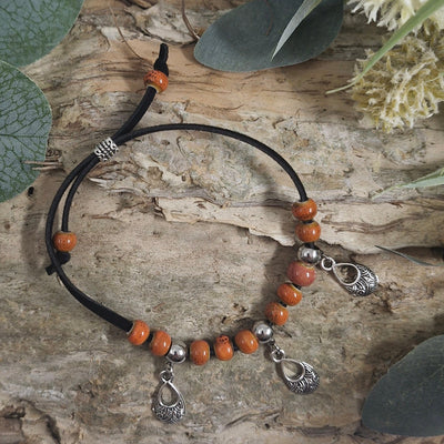 Mandala Flower Charm Bracelet Sunbaked Lizard Jewellery & Gifts