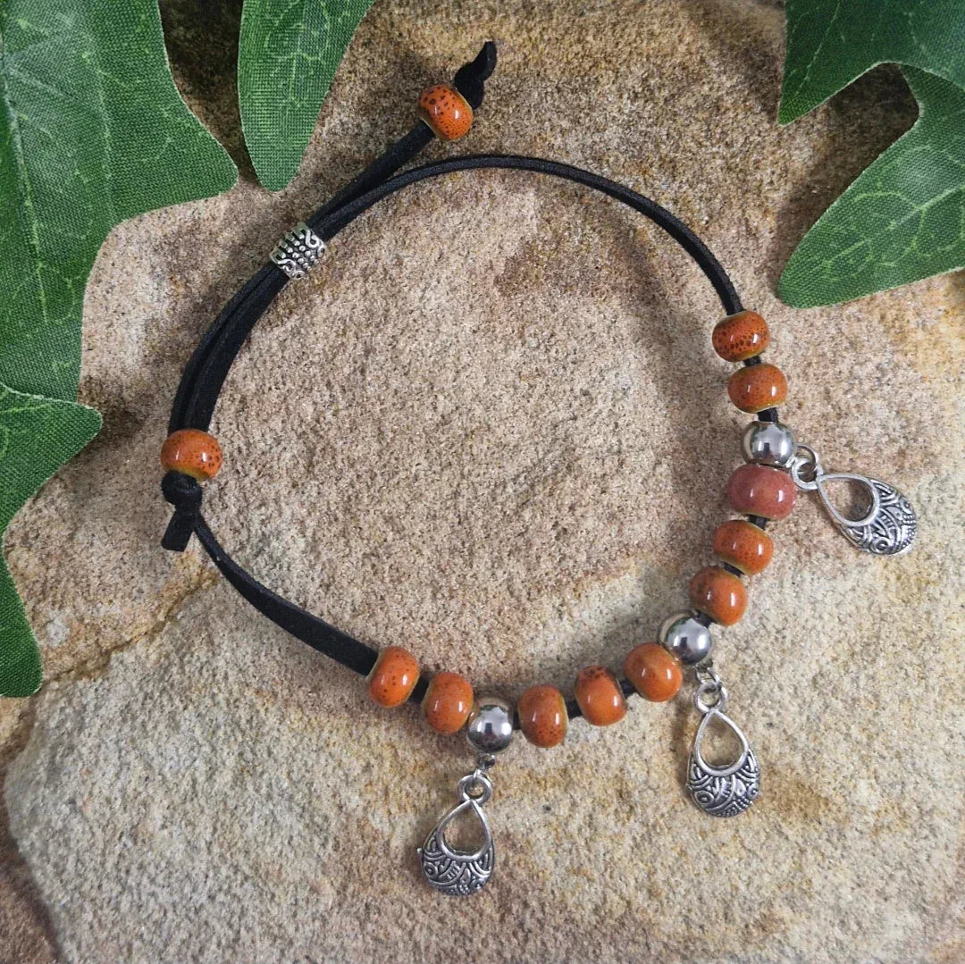 Mandala Flower Charm Bracelet Sunbaked Lizard Jewellery &amp; Gifts