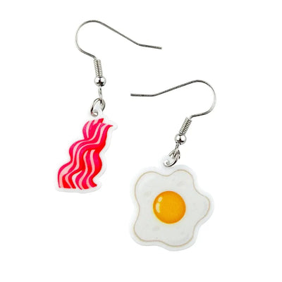 Bacon and Egg Dangles Sunbaked Lizard Jewellery & Gifts