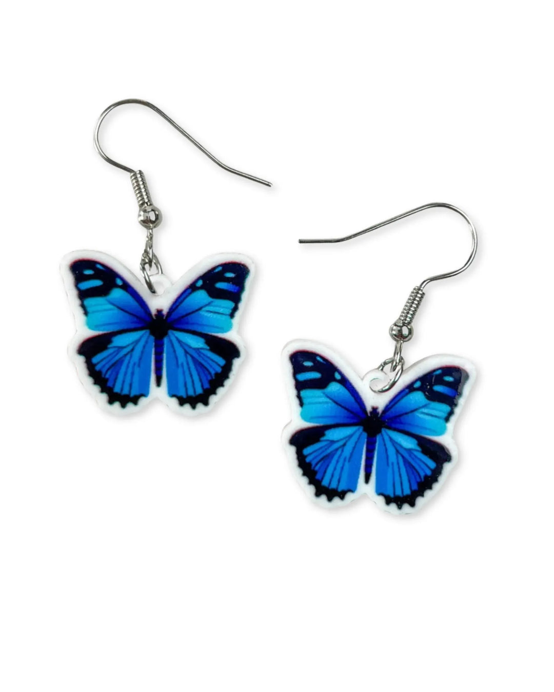 Blue Butterfly Dangles Sunbaked Lizard Jewellery & Gifts