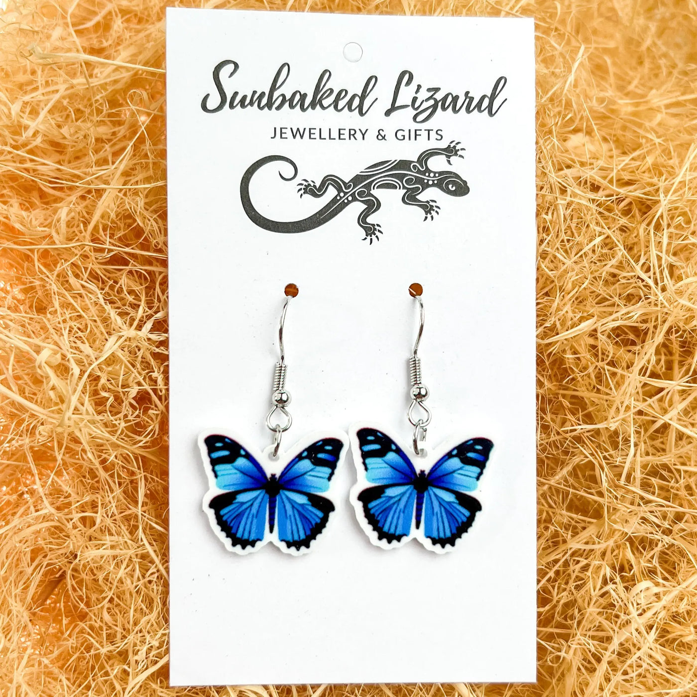 Blue Butterfly Dangles