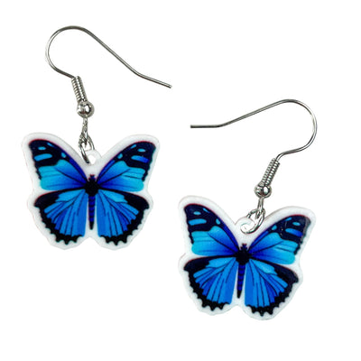 Blue Butterfly Dangles