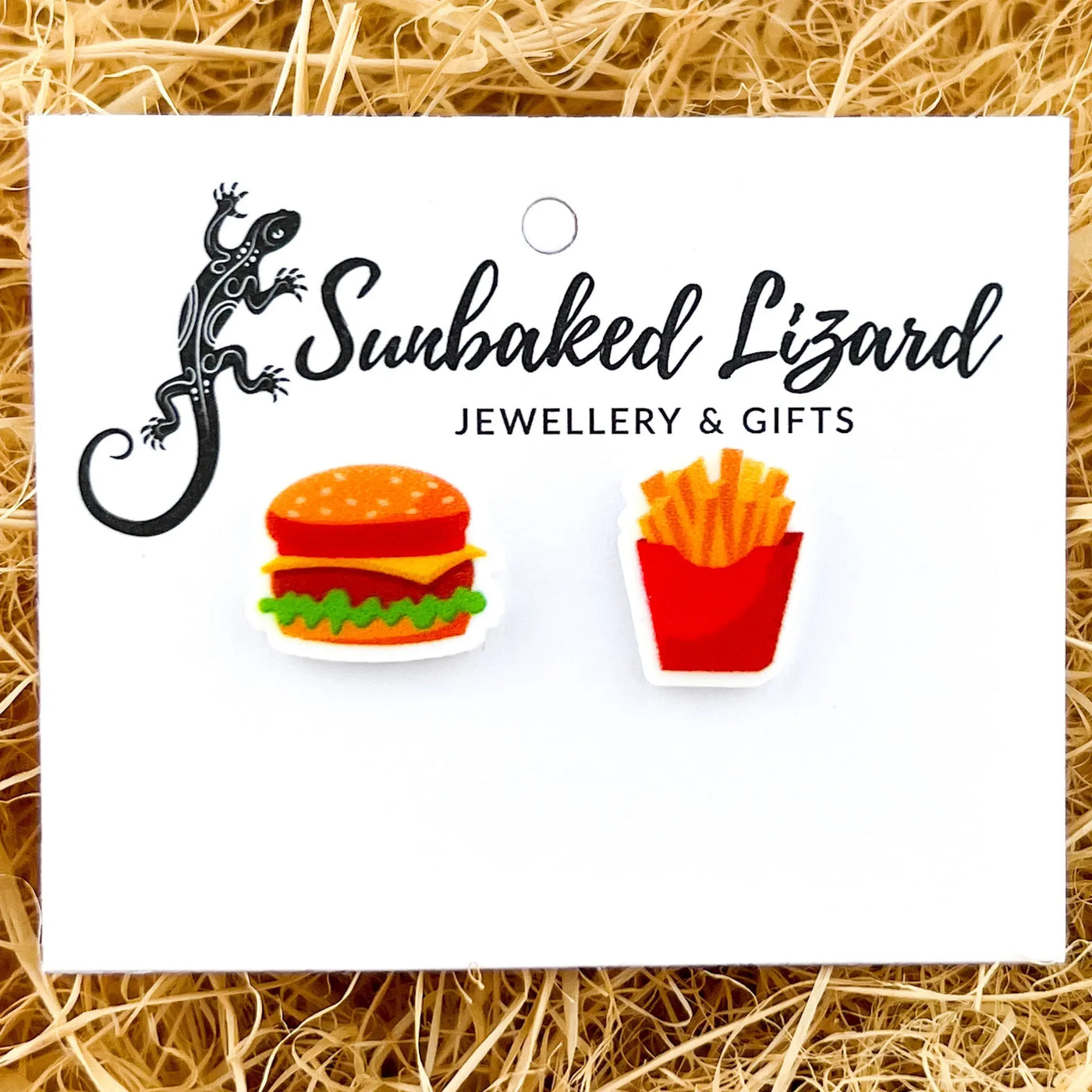 Burger and Fries Studs