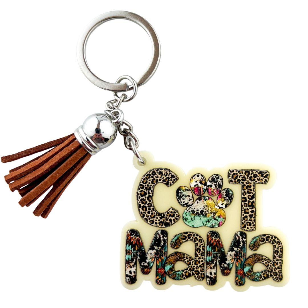 Cat Mama Keyring