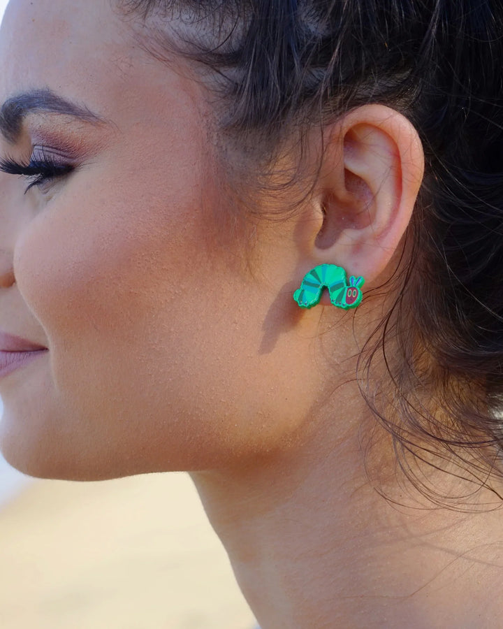 Caterpillar Stud Earrings Sunbaked Lizard Jewellery &amp; Gifts