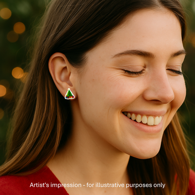 Christmas Tree Studs Sunbaked Lizard Jewellery & Gifts