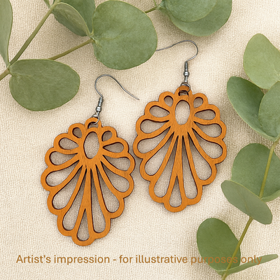 Claire Timber Drops Sunbaked Lizard Jewellery & Gifts