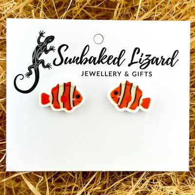 Clown Fish Studs Sunbaked Lizard Jewellery & Gifts