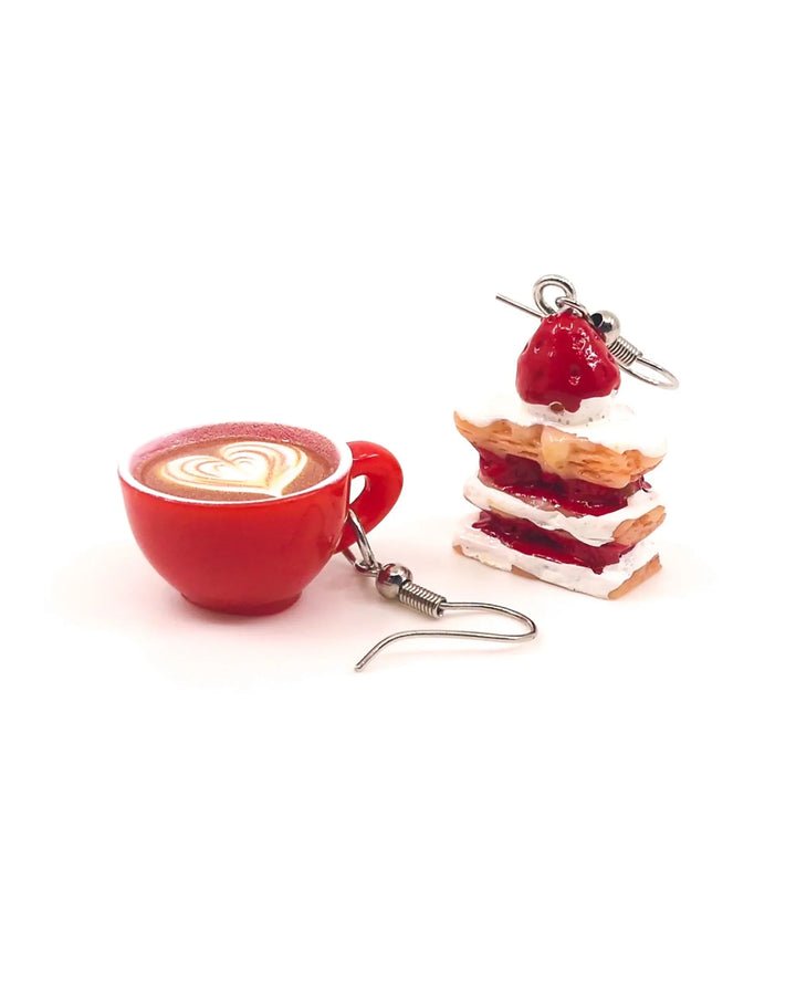 Coffee and Cake Earrings Sunbaked Lizard Jewellery &amp; Gifts