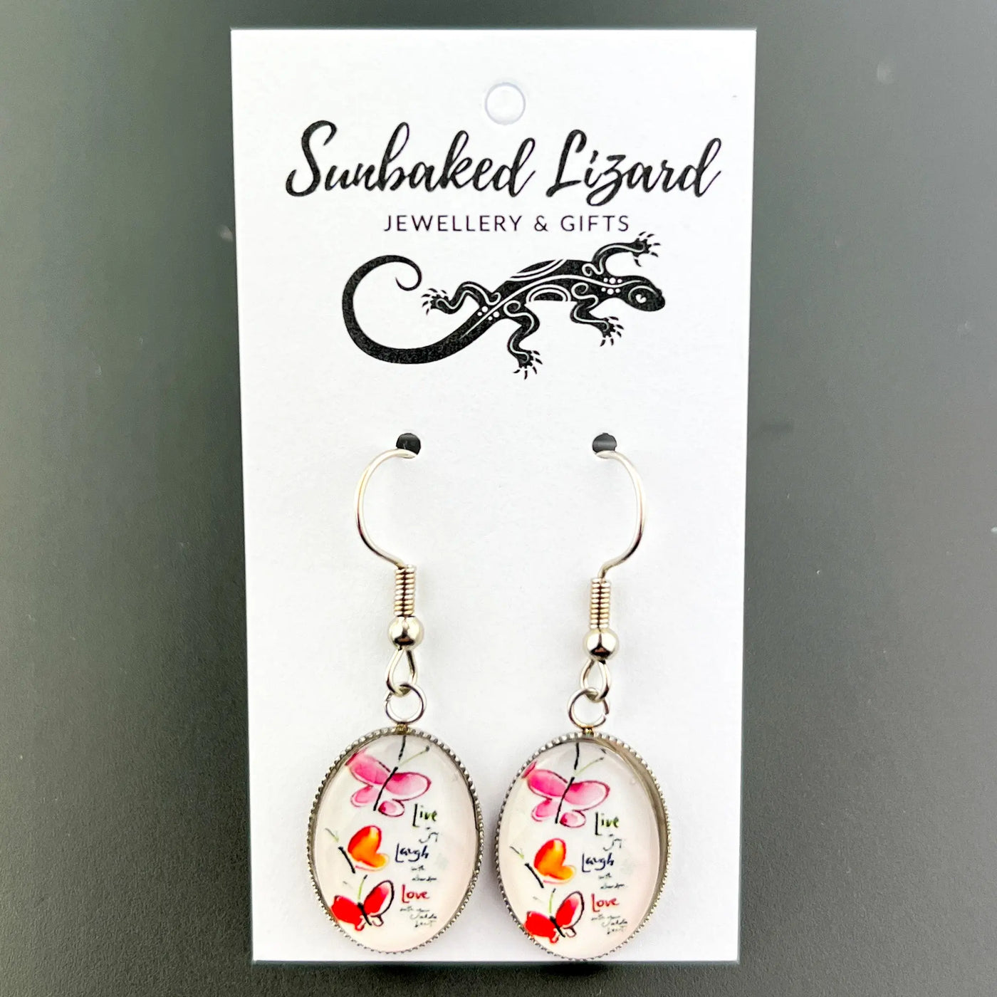 Colourful Butterfly Oval Drops