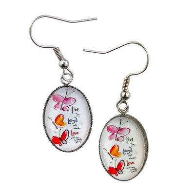 Colourful Butterfly Oval Drops