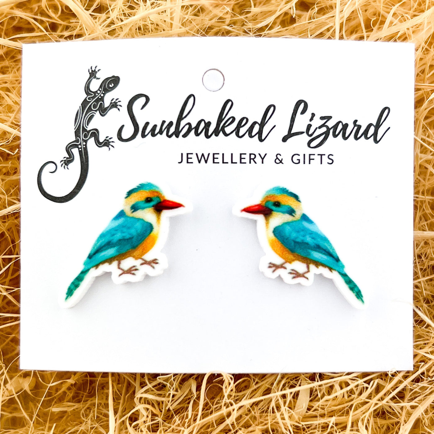 Colourful Kingfisher Studs