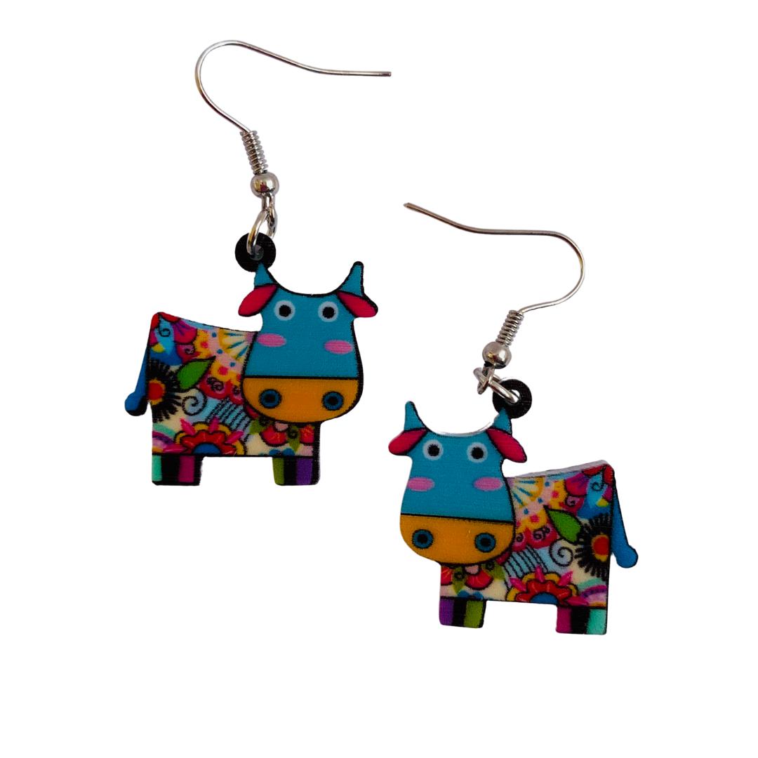Colourful Patchwork Cow Drops