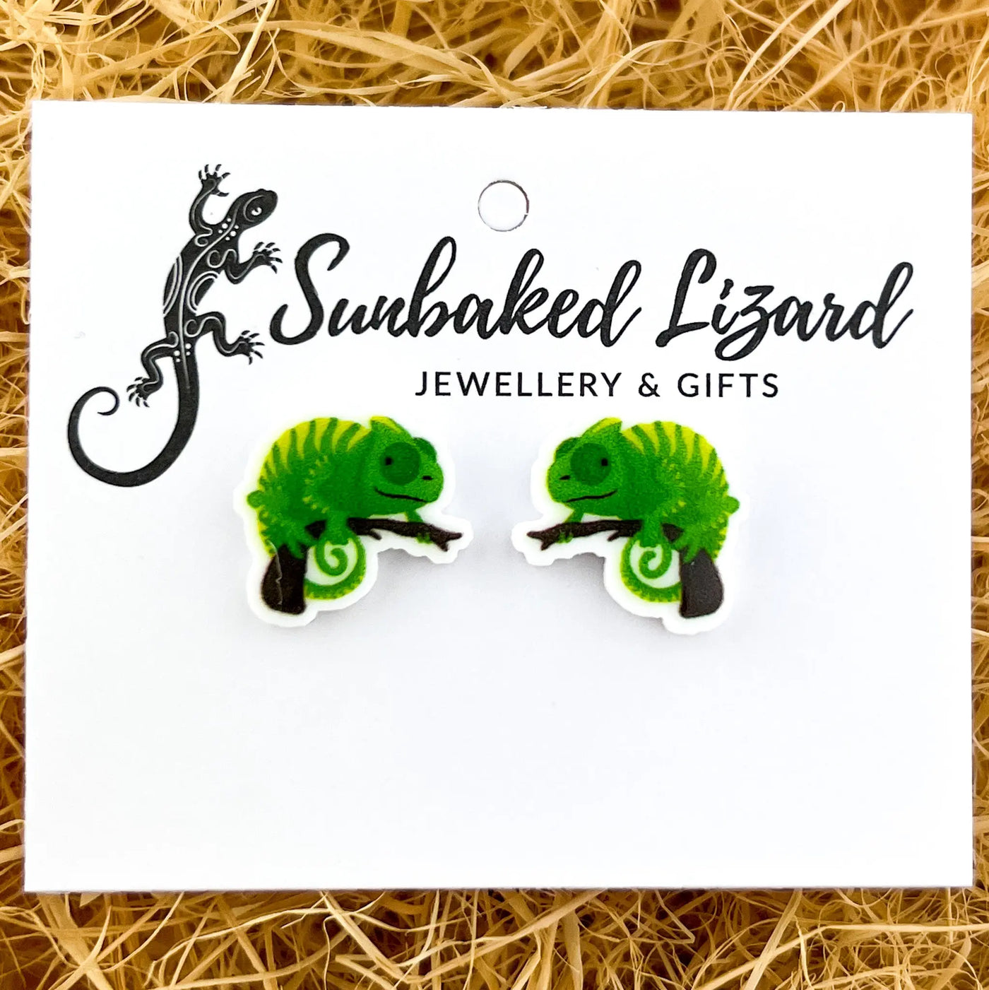 Cute Chameleon Studs