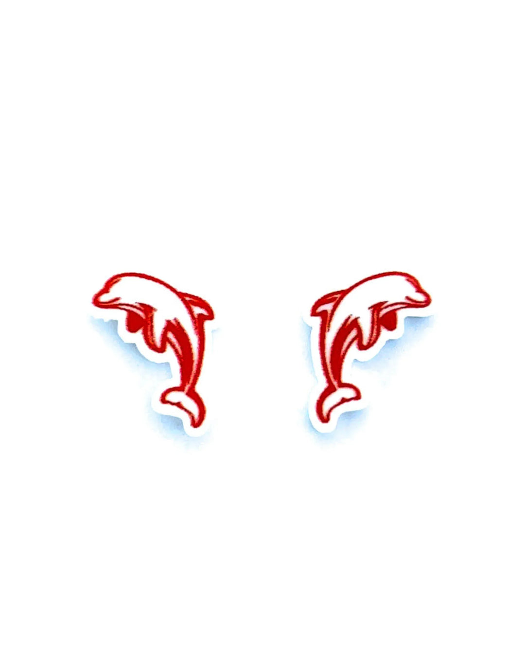 Dolphin Footy Fans Studs Sunbaked Lizard Jewellery & Gifts