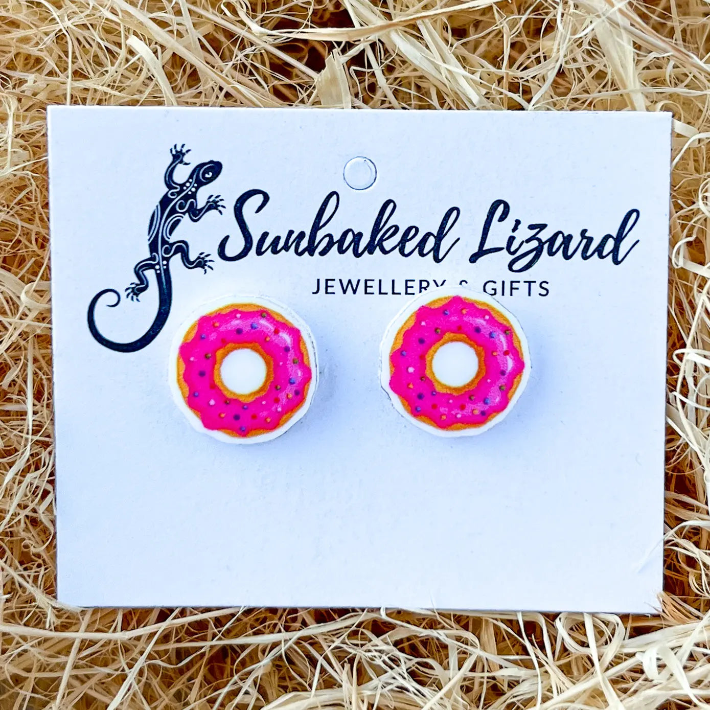 Donut Stud Earrings Sunbaked Lizard Jewellery & Gifts