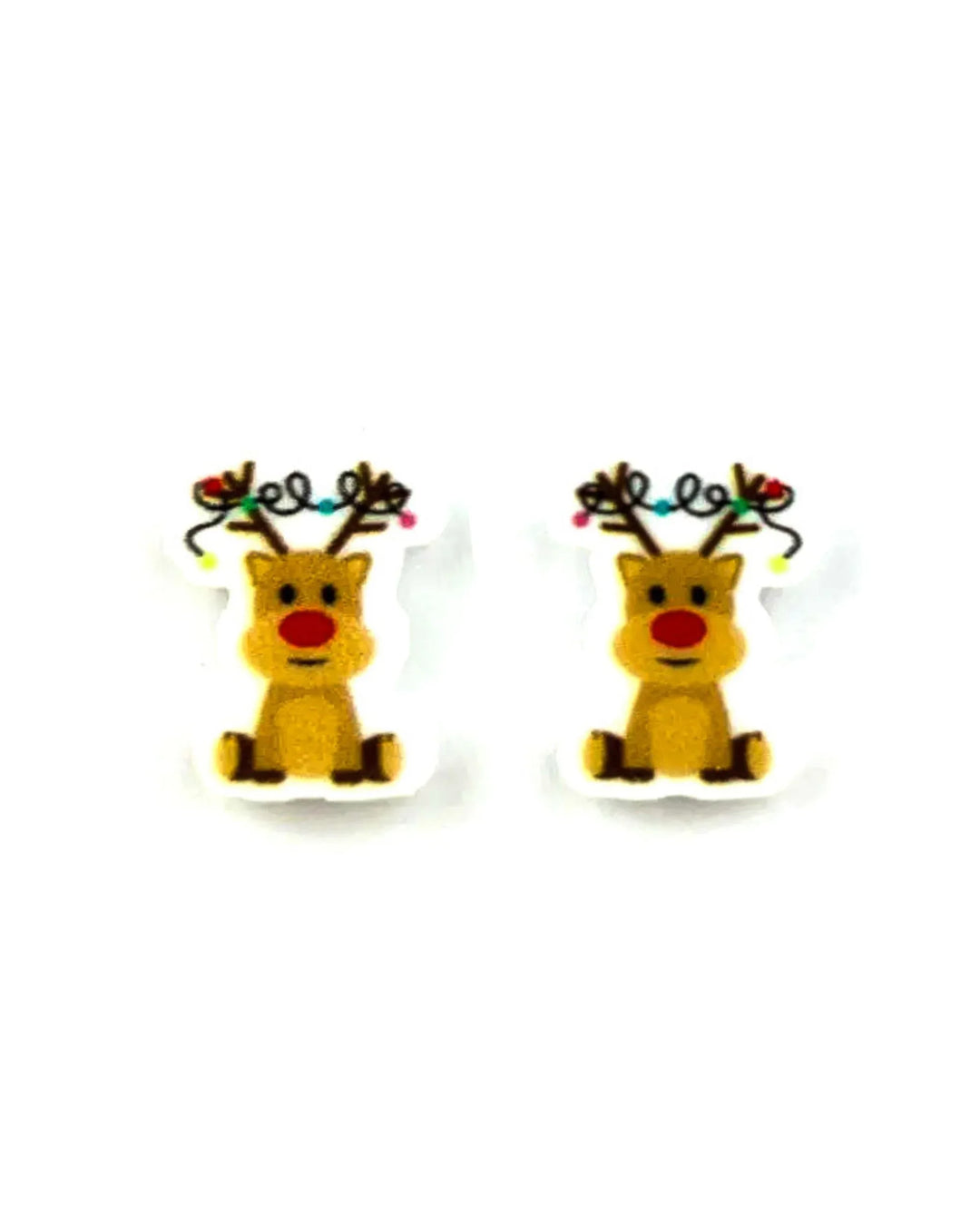 Fairy Light Reindeer Studs Sunbaked Lizard Jewellery & Gifts