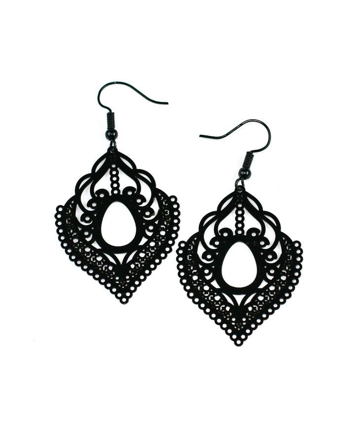 Fancy Filigree Drop Earrings- 4 Colours Sunbaked Lizard Jewellery &amp; Gifts