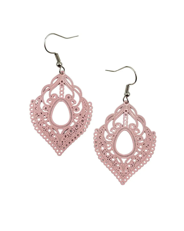 Fancy Filigree Drop Earrings- 4 Colours Sunbaked Lizard Jewellery &amp; Gifts