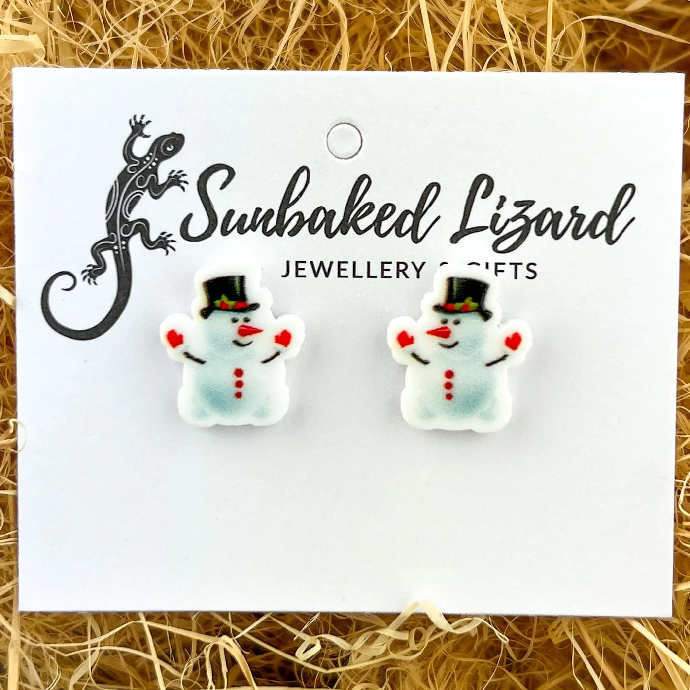 Festive Snowman Studs