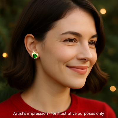 Festive Bauble Studs Sunbaked Lizard Jewellery & Gifts