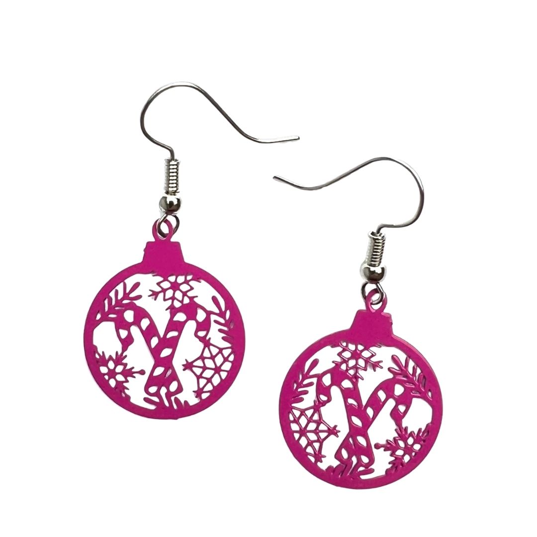 Filigree Christmas Drops - Candy Cane Bauble