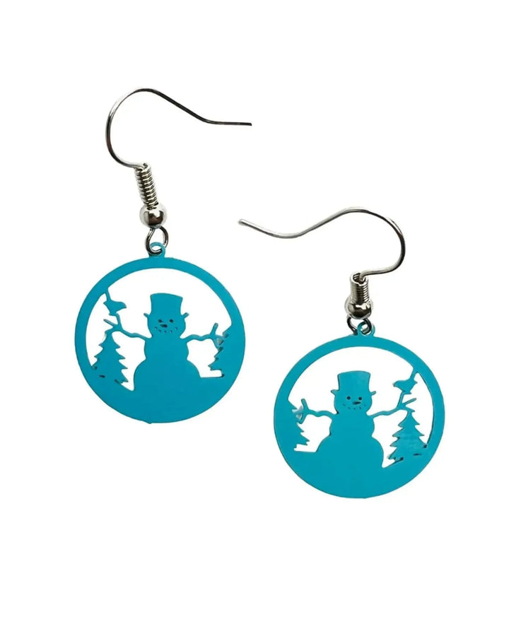 Filigree Christmas Drops - Snowman Sunbaked Lizard Jewellery &amp; Gifts