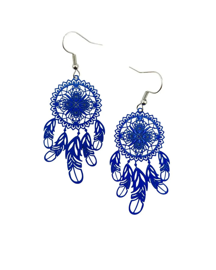Filigree Dream Catcher Drops - 5 Colours Sunbaked Lizard Jewellery &amp; Gifts
