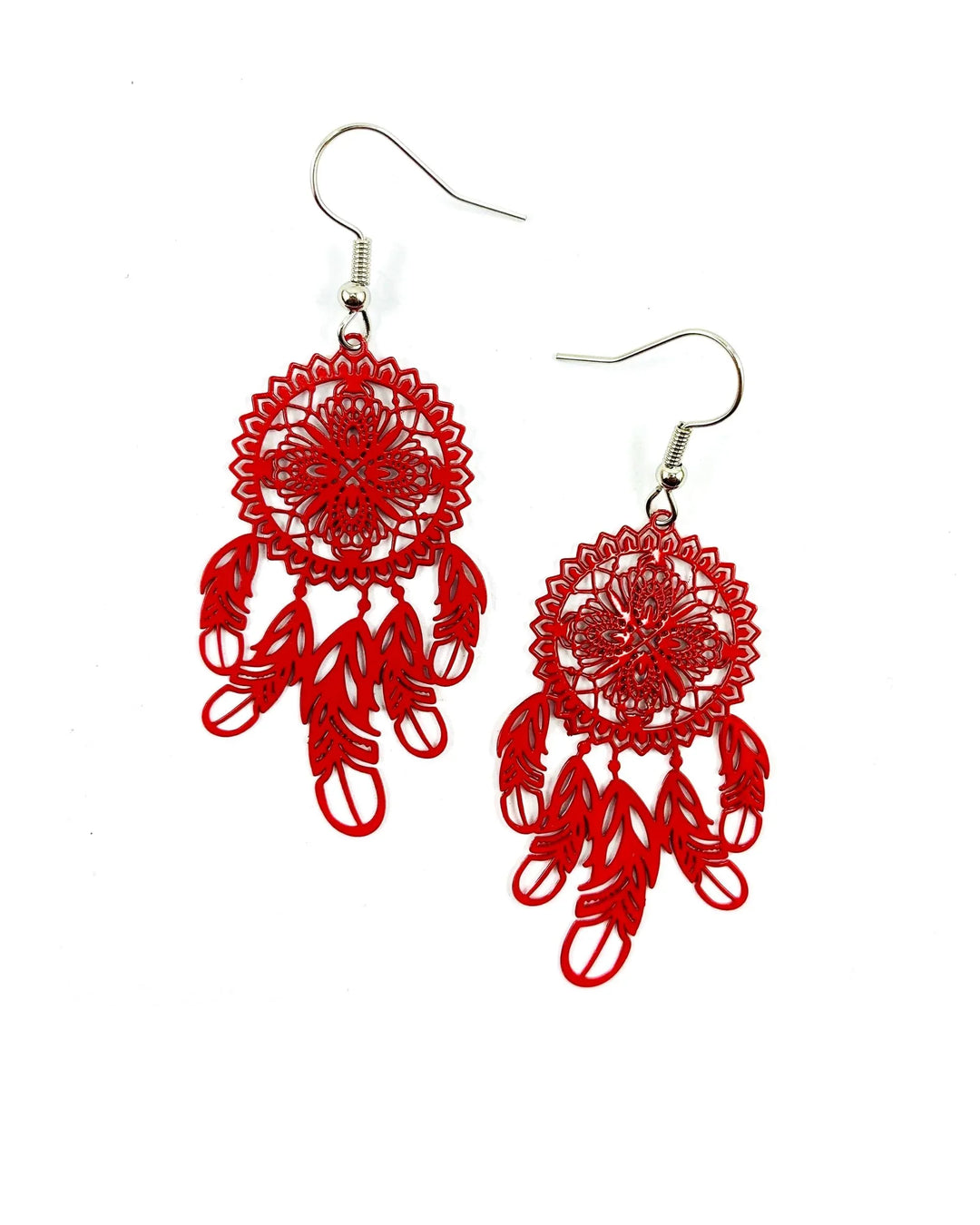 Filigree Dream Catcher Drops - 5 Colours Sunbaked Lizard Jewellery &amp; Gifts