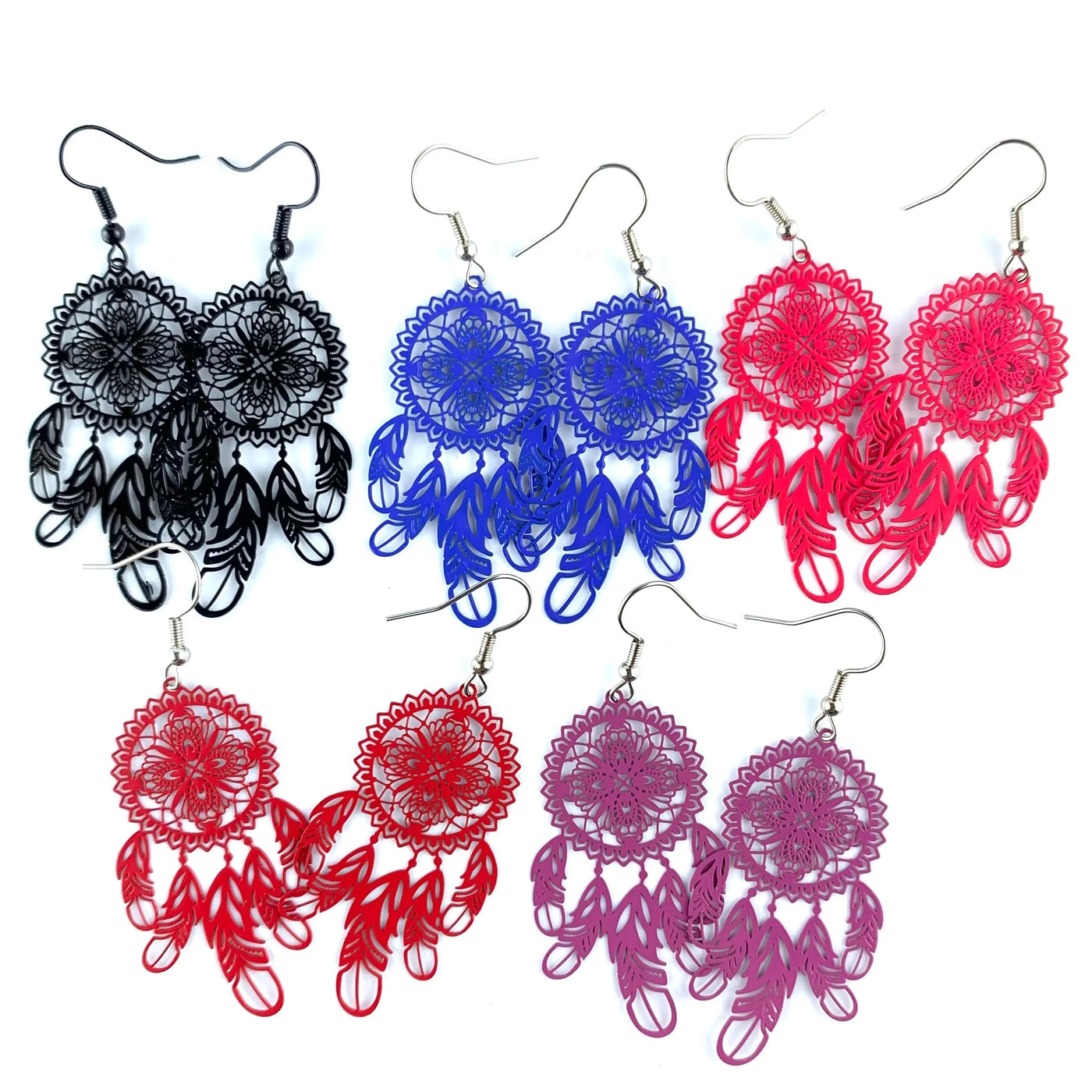Filigree Dream Catcher Drops - 5 Colours