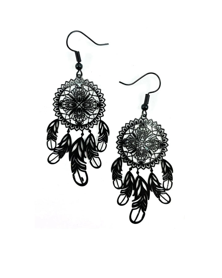 Filigree Dream Catcher Drops - 5 Colours Sunbaked Lizard Jewellery &amp; Gifts