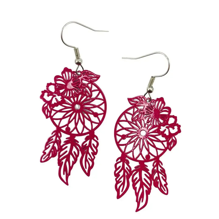 Filigree Dream Catcher Drops - 6 Colours Sunbaked Lizard Jewellery &amp; Gifts