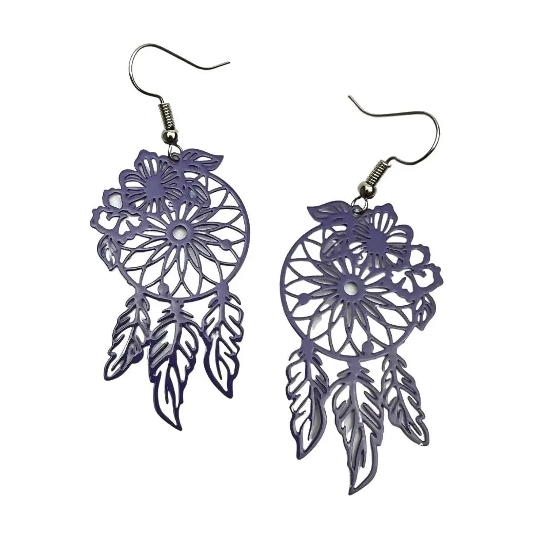 Filigree Dream Catcher Drops - 6 Colours Sunbaked Lizard Jewellery & Gifts