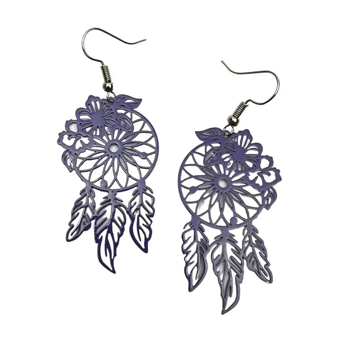 Filigree Dream Catcher Drops - 6 Colours Sunbaked Lizard Jewellery &amp; Gifts