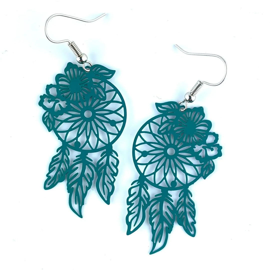 Filigree Dream Catcher Drops - 6 Colours Sunbaked Lizard Jewellery &amp; Gifts