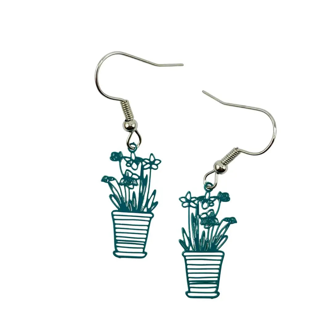 Filigree Flower Pot Drops - 3 Colours