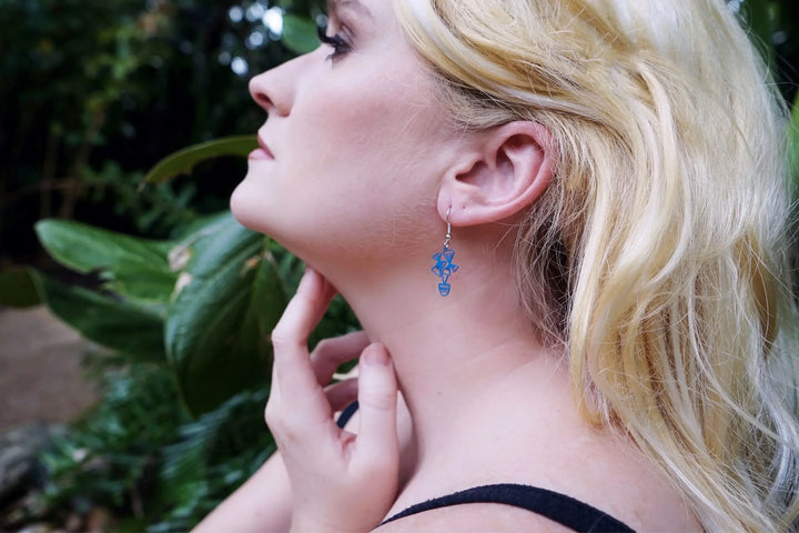 Filigree Flower Pot Drops - 2 Colours Sunbaked Lizard Jewellery &amp; Gifts