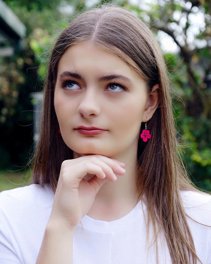 Filigree Hibiscus Drops - 5 Colours Sunbaked Lizard Jewellery &amp; Gifts